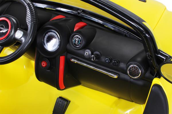 Kinder Elektroauto BMW Mini Beachcomber XXL Lizenziert 2 Personen Gelb - Elektro Auto Elektroauto Kinderauto